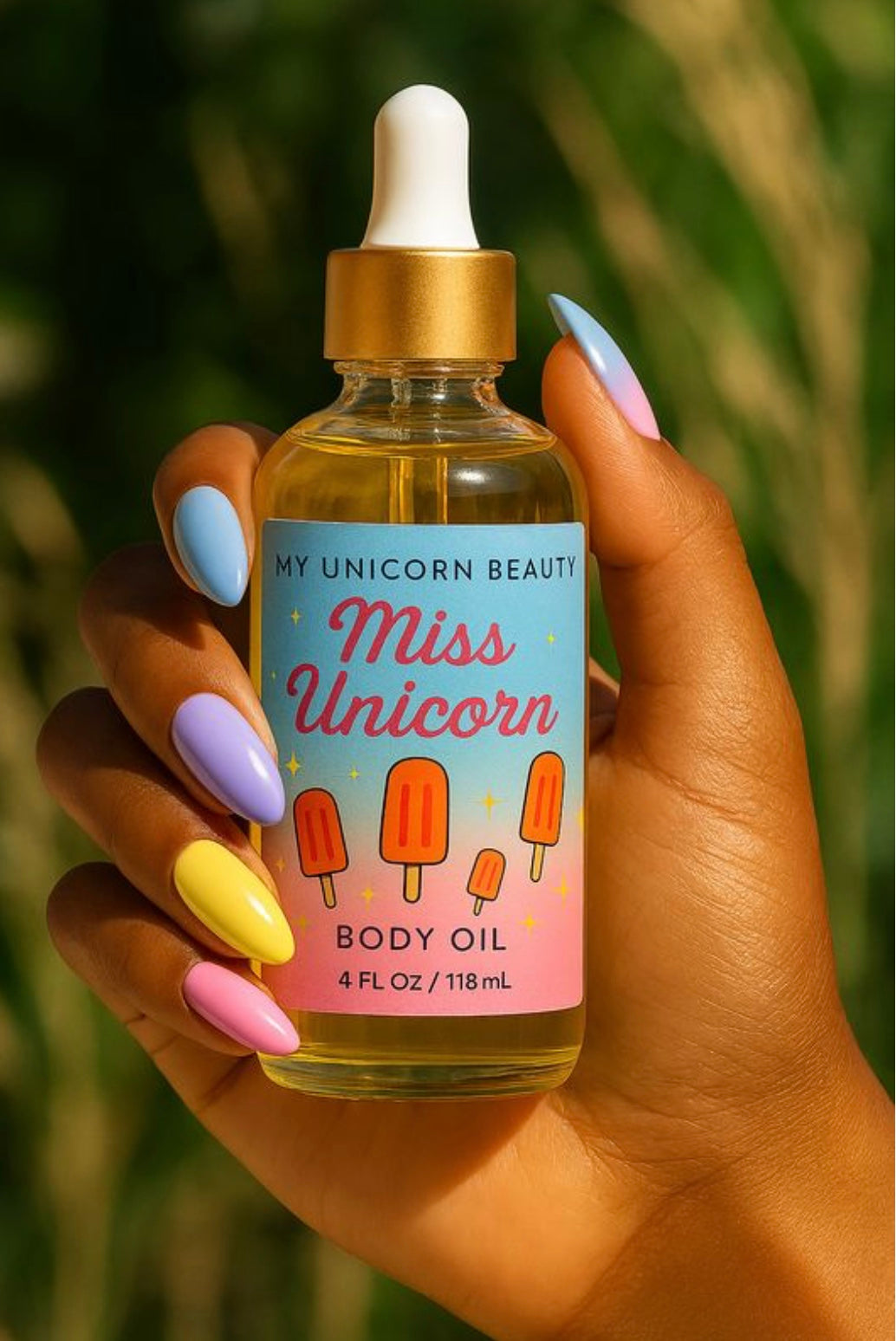 Miss Unicorn Body Oil (Orange Cream Vanilla Scented)