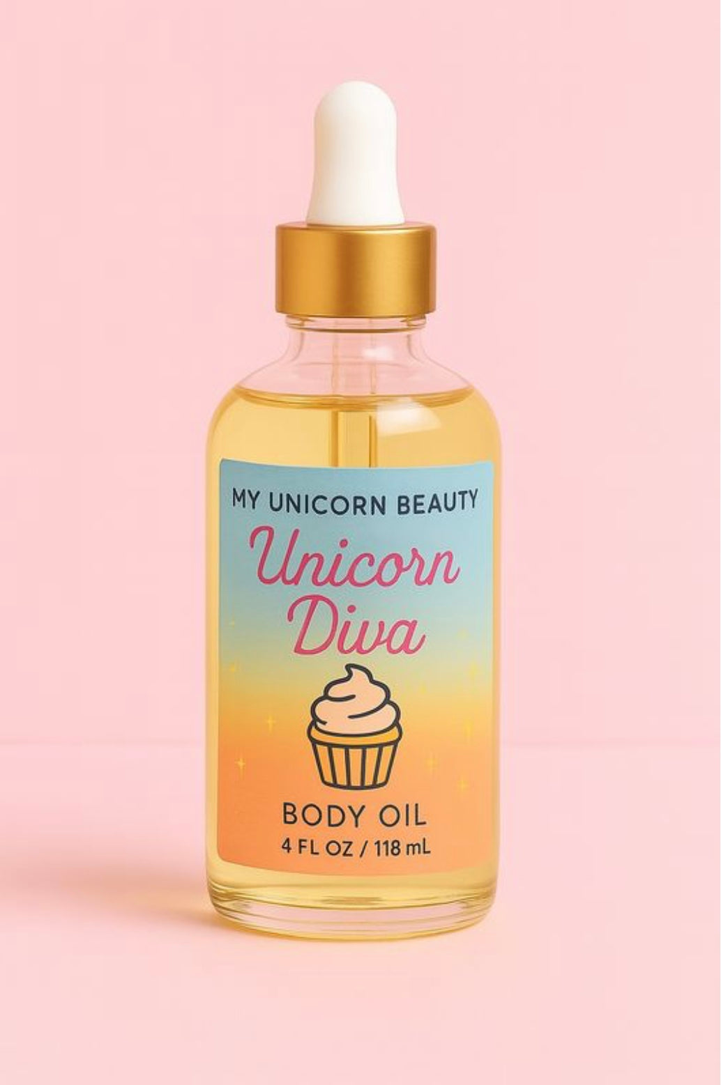 Unicorn Diva Body Oil (Vanilla Cupcake Scented)