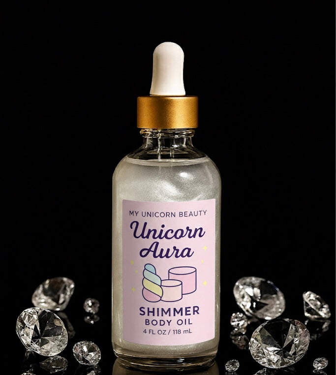 Unicorn Aura Body Oil with Shimmer (Marshmallow Scented)