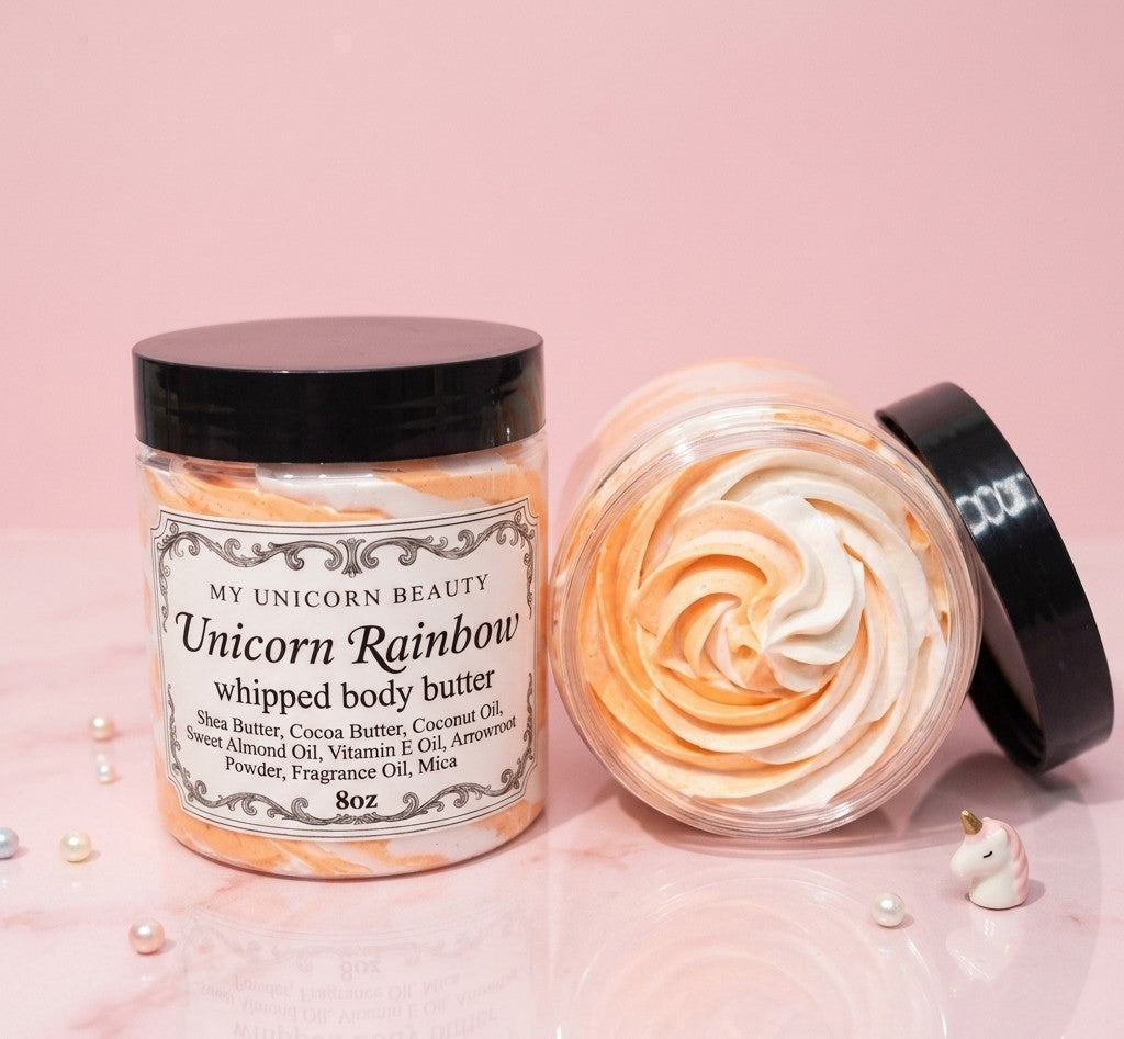 Unicorn Rainbow Body Butter (Orange Cream Vanilla scented) My Unicorn Beauty