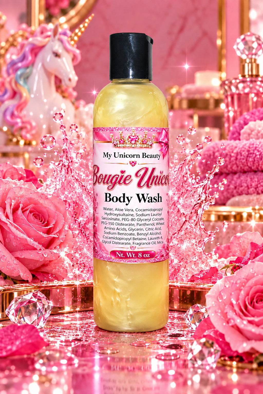 Bougie Unicorn Body Wash – Inspired by KAYALI Yum Boujee Marshmallow My Unicorn Beauty