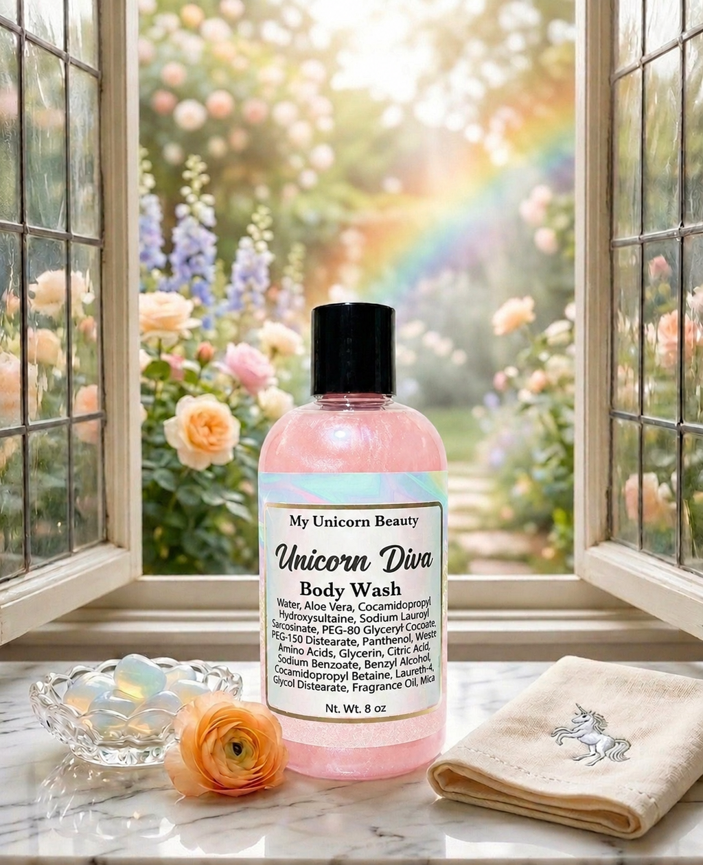 Unicorn Diva Body Wash (Scent Inspired by Versace Bright Crystal) My Unicorn Beauty