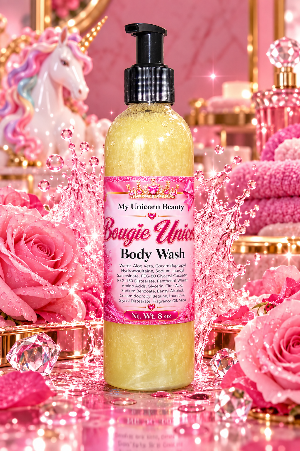 Bougie Unicorn Body Wash – Inspired by KAYALI Yum Boujee Marshmallow My Unicorn Beauty