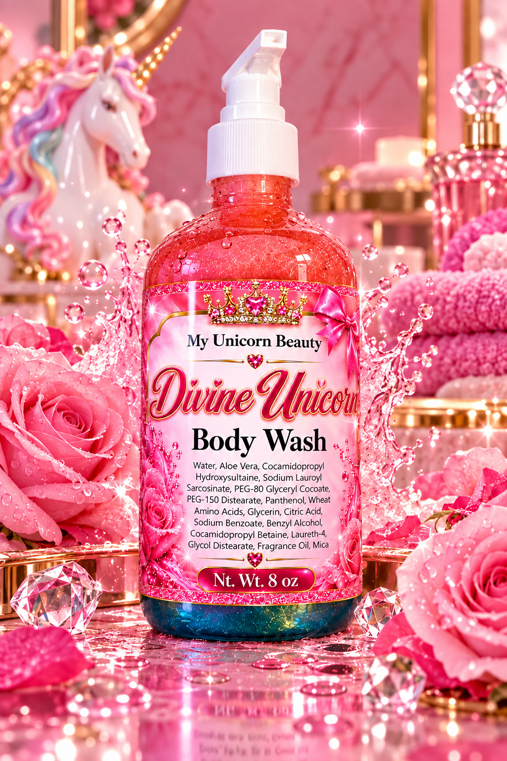 Divine Unicorn Body Wash – Inspired by Burberry Her My Unicorn Beauty