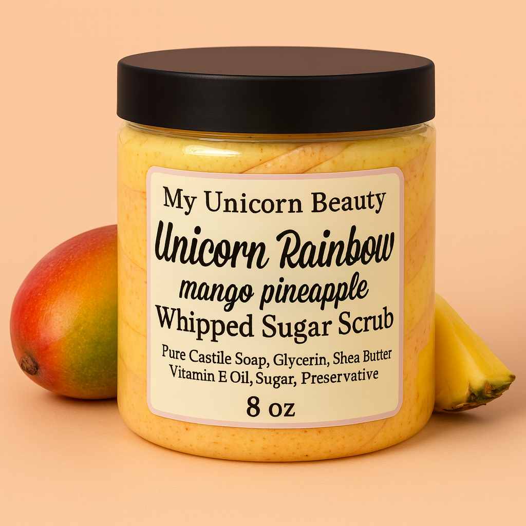 Unicorn Rainbow Sugar Scrub (Mango Pineapple Scented)