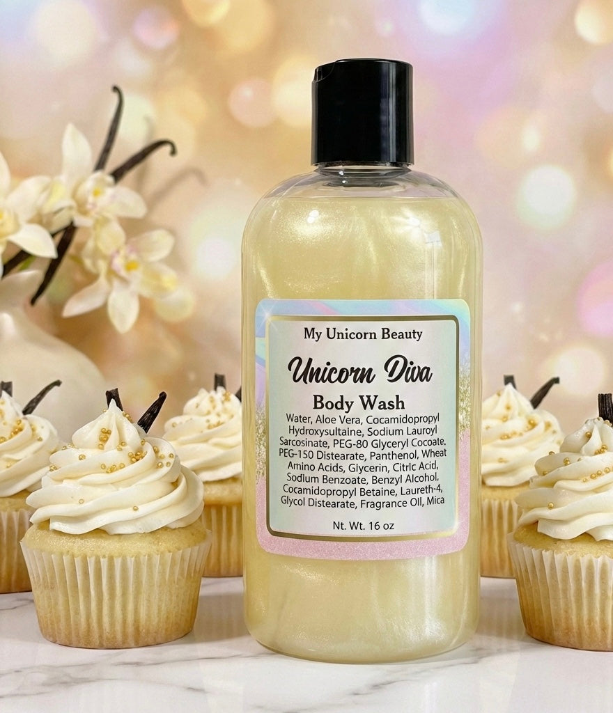 Unicorn Diva Body Wash (Vanilla Cupcake Scented)