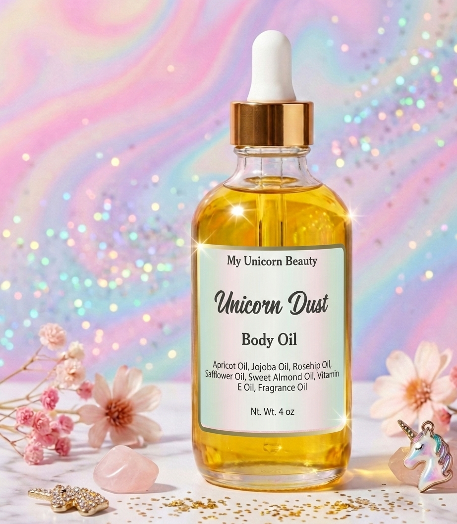 Unicorn Dust Body Oil (Peach Scented)