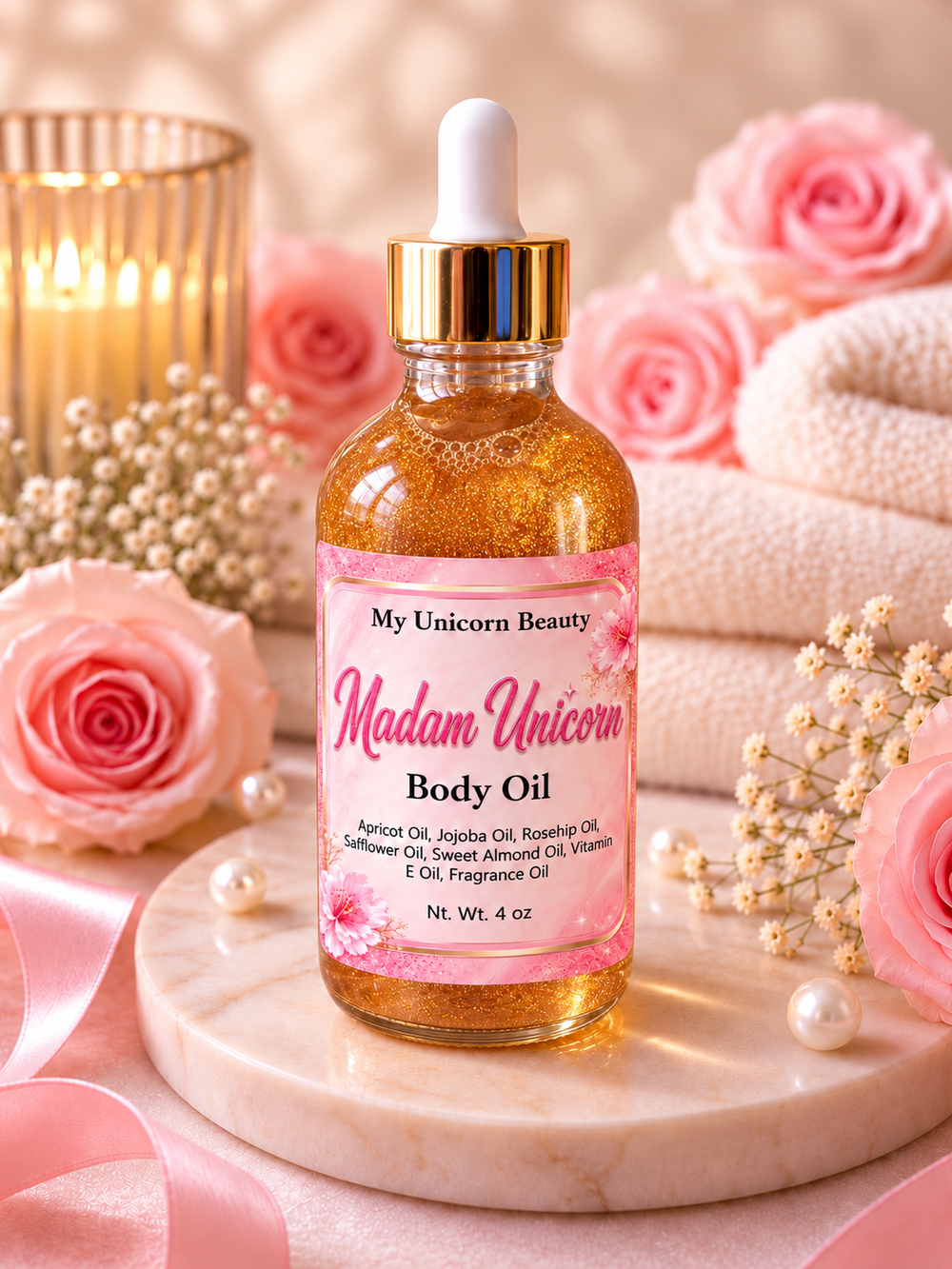 Madam Unicorn Bronze Shimmer Oil (Inspired by Carolina Herrera Girl) My Unicorn Beauty