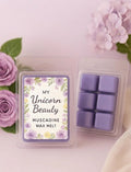 My Unicorn Beauty Muscadine Wax Melts with floral design on a light background