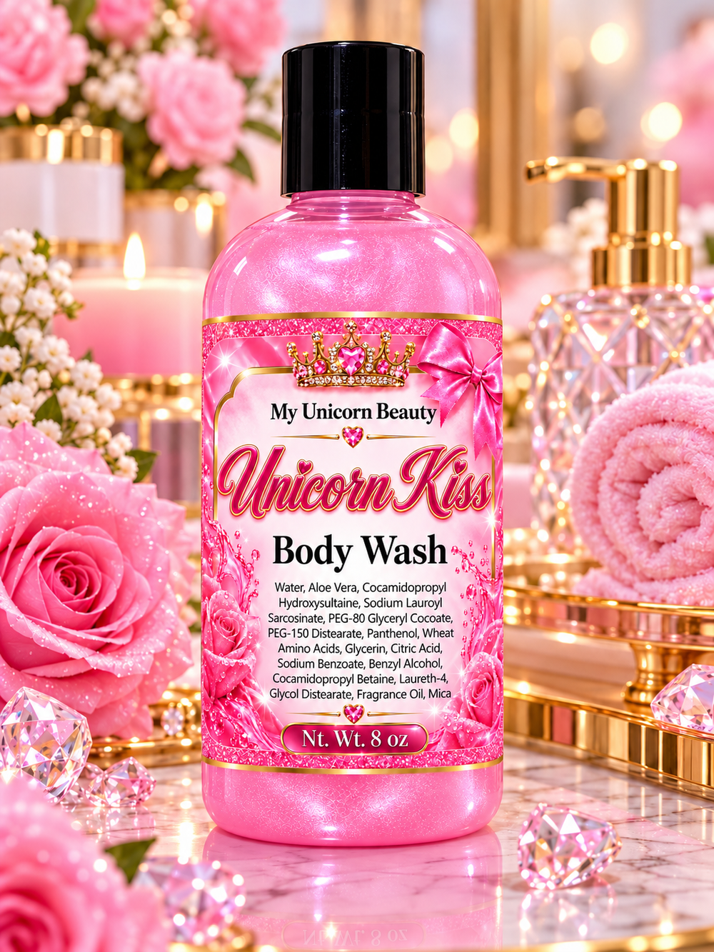 Unicorn Kiss Body Wash (Strawberry Shortcake Scented) My Unicorn Beauty