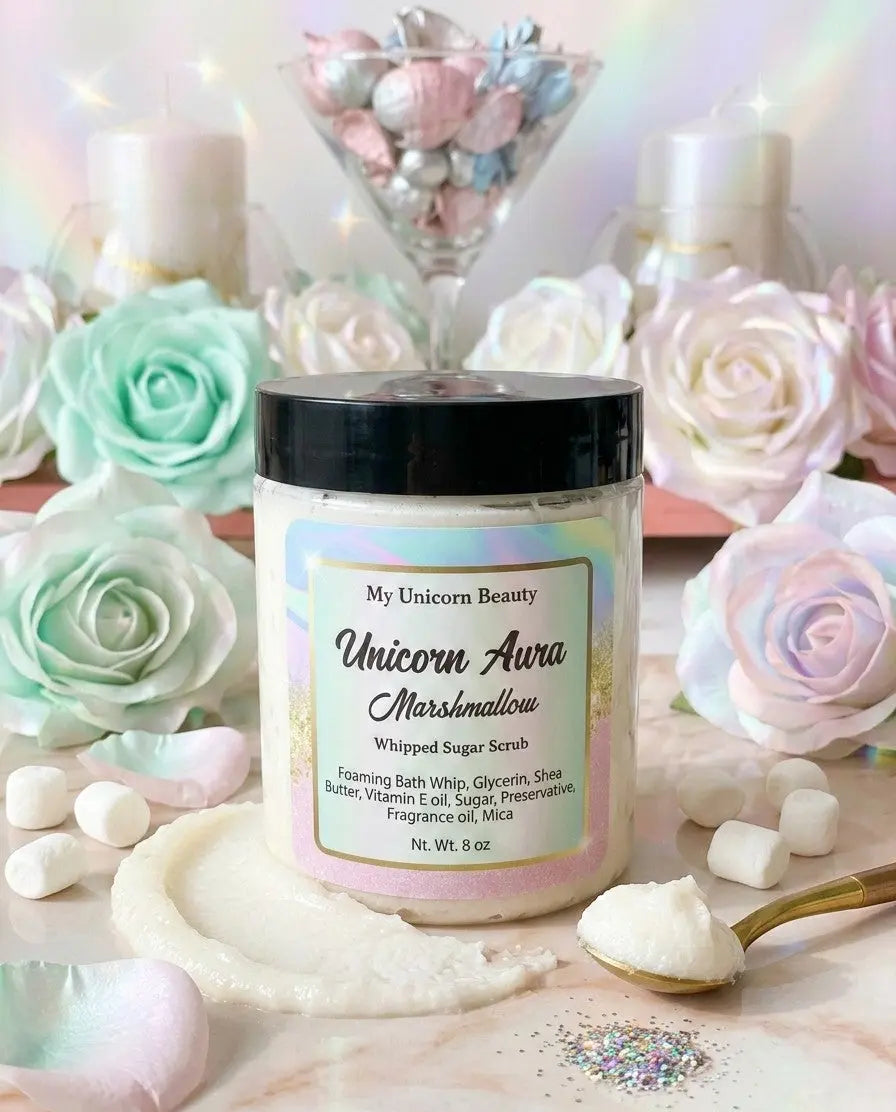 Unicorn Aura Sugar Scrub (Marshmallow Scented) My Unicorn Beauty