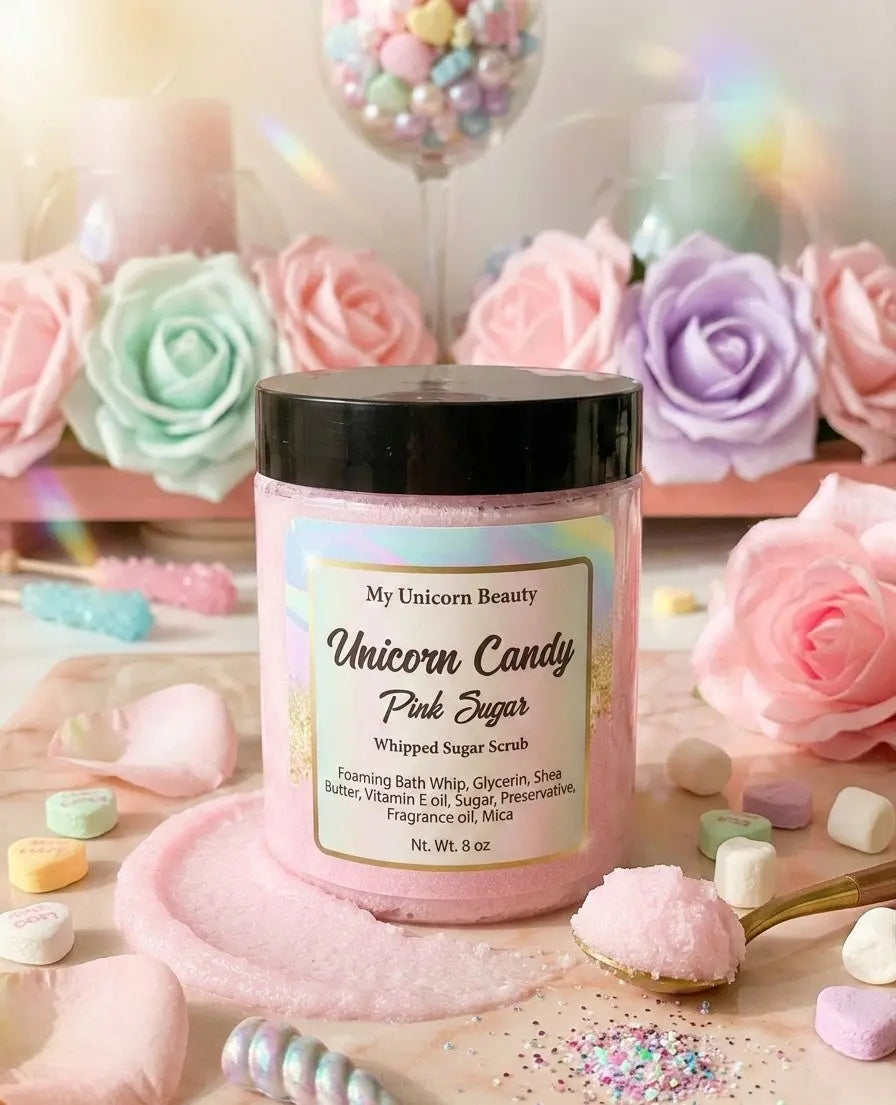 Unicorn Candy Sugar Scrub (Pink Sugar Scented) My Unicorn Beauty
