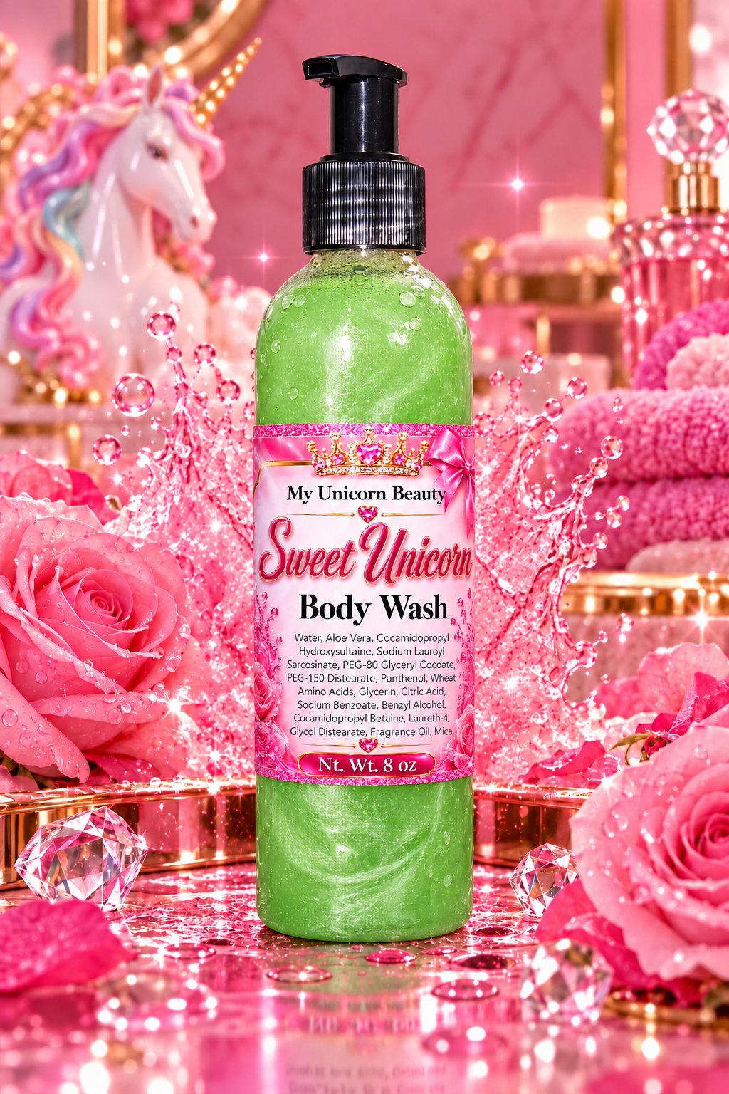 Sweet Unicorn Body Wash (Watermelon Candy scented) My Unicorn Beauty