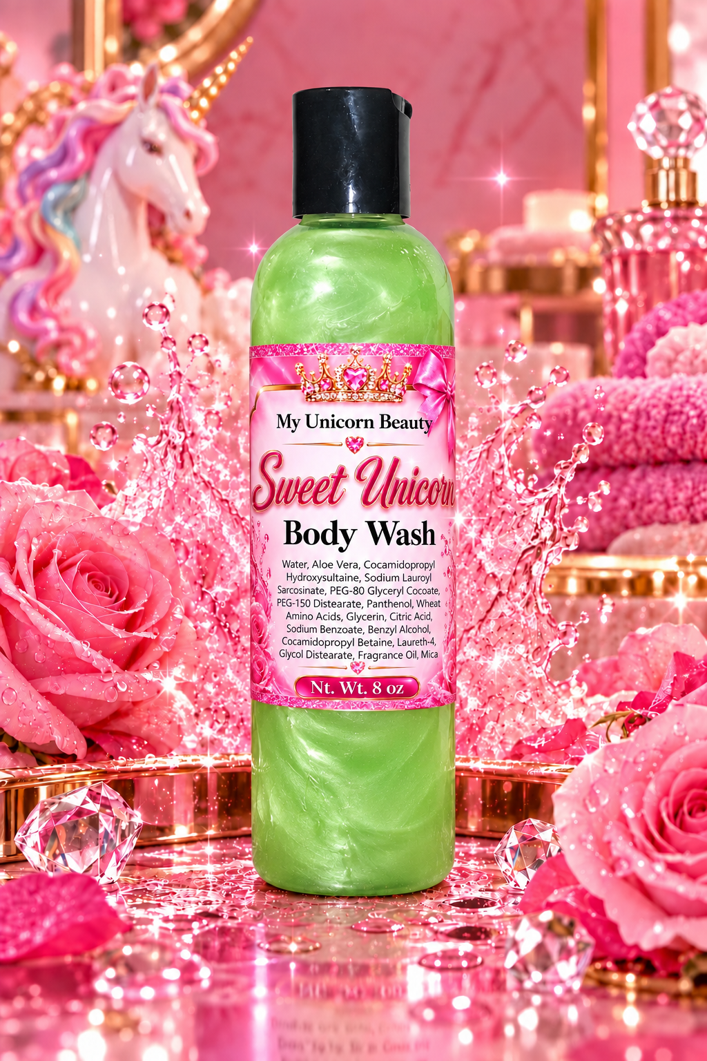 Sweet Unicorn Body Wash (Watermelon Candy scented) My Unicorn Beauty