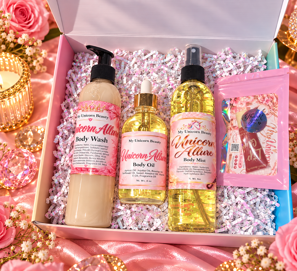 Unicorn Allure Luxury Body Care Gift Box | Vanilla Skin Inspired My Unicorn Beauty