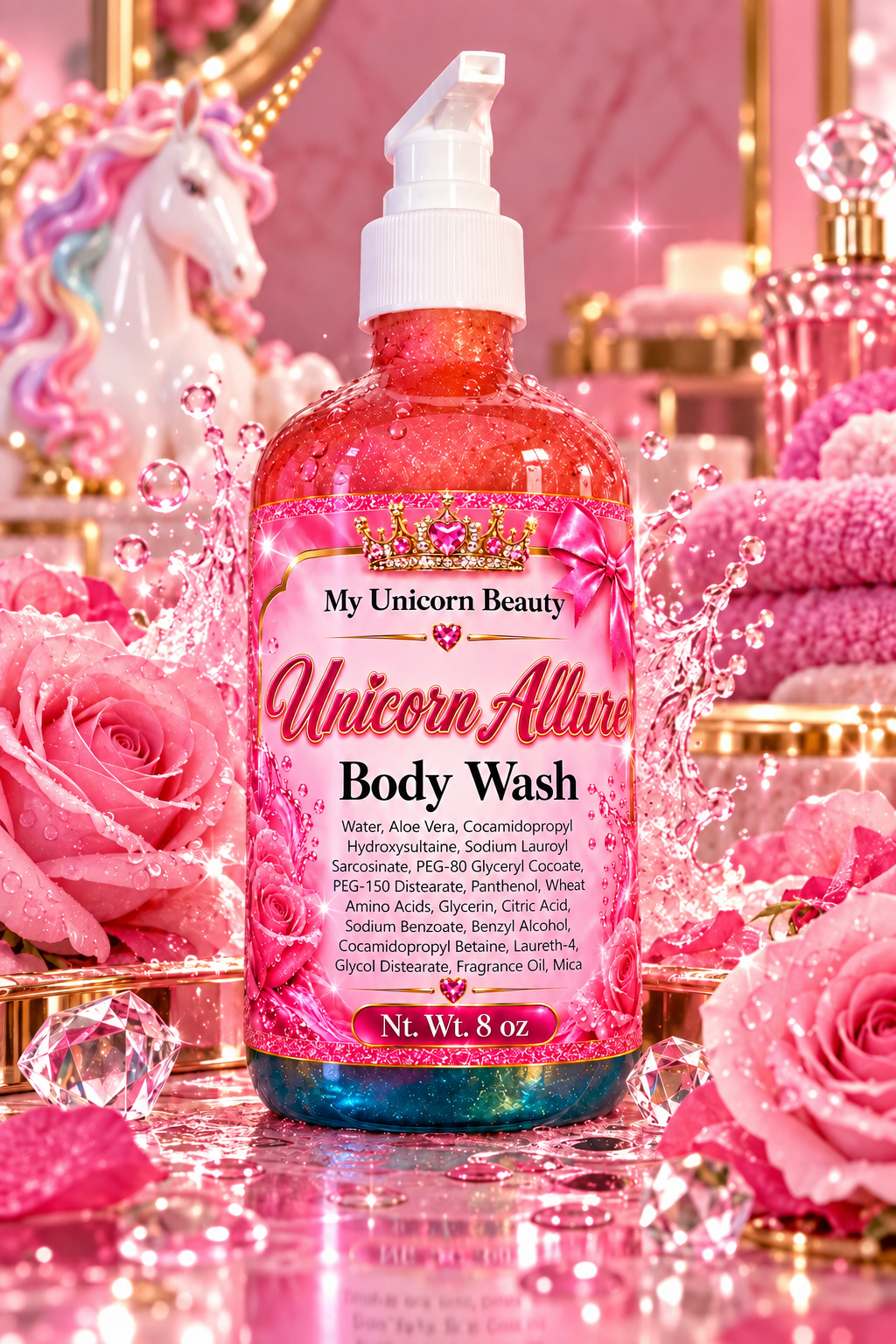 Unicorn Allure Body Wash – Inspired by PHLUR Vanilla Skin My Unicorn Beauty