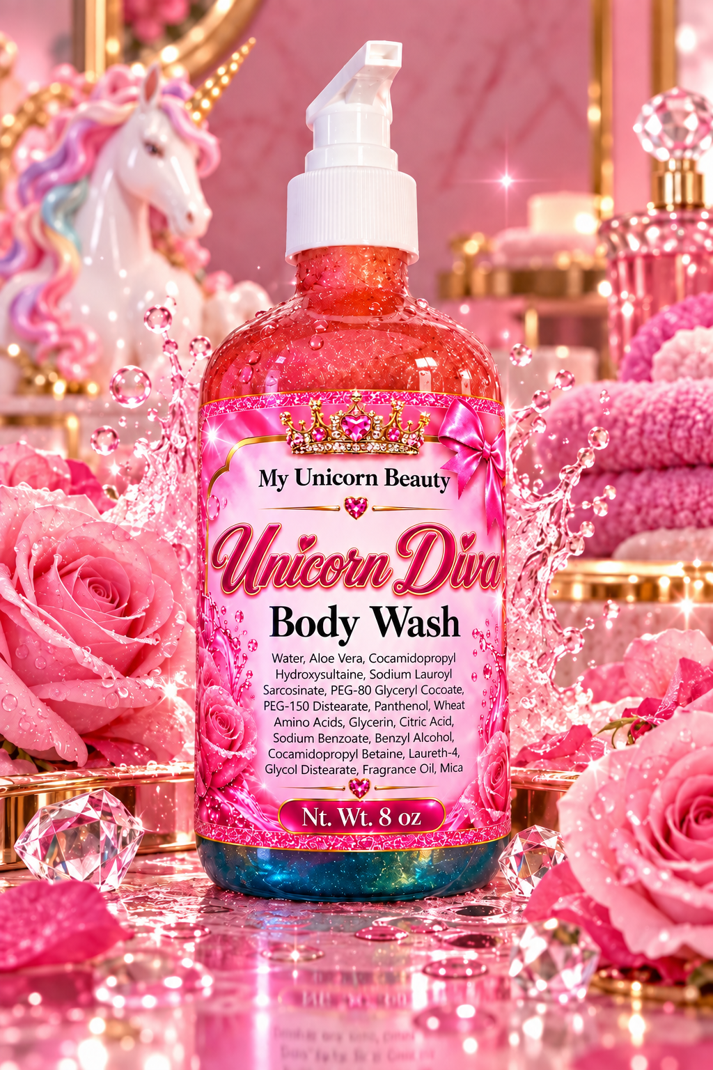 Unicorn Diva Body Wash – Inspired by Versace Bright Crystal My Unicorn Beauty