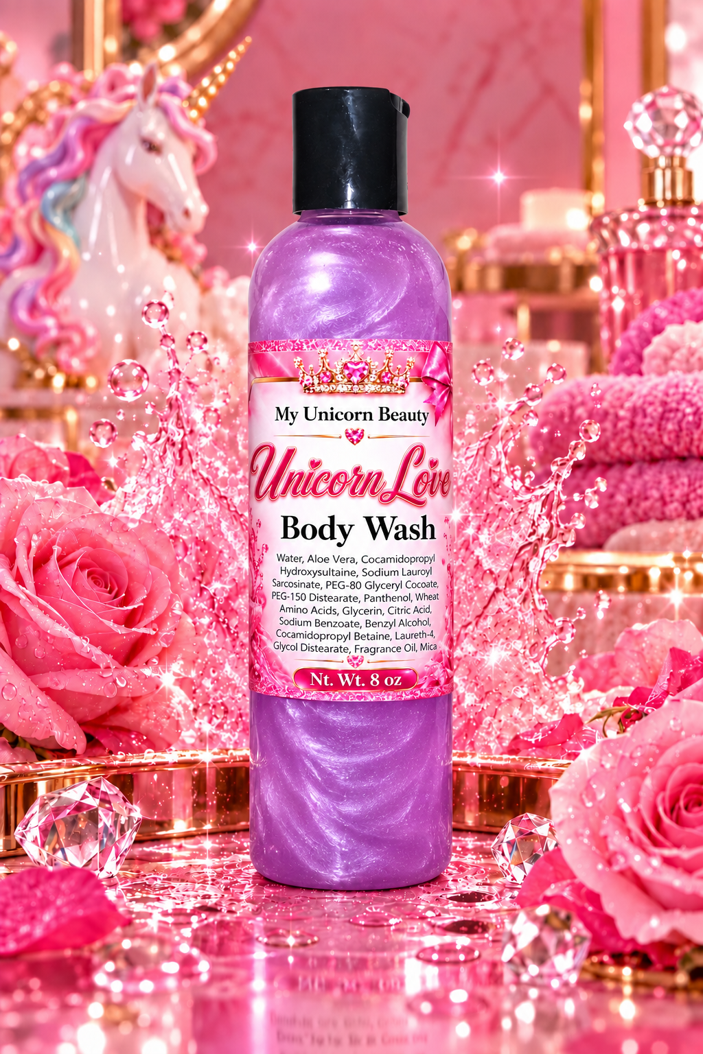 Unicorn Love Body Wash – Blushed Orchid Scent My Unicorn Beauty