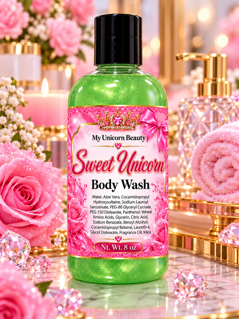 Sweet Unicorn Body Wash (Watermelon Candy scented) My Unicorn Beauty