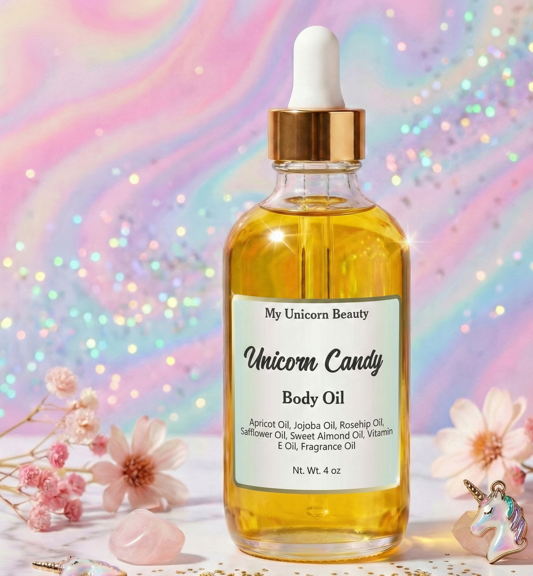 Unicorn Candy Body Oil (Pink Sugar Scented)