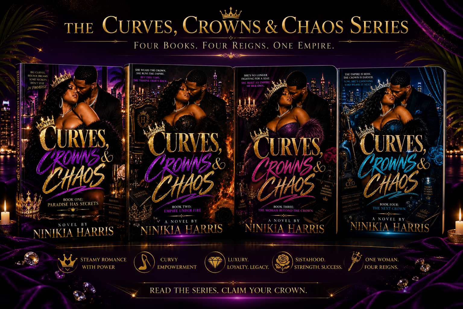 Curves Crowns & Chaos: The Complete Novel Collection 4 Books My Unicorn Beauty