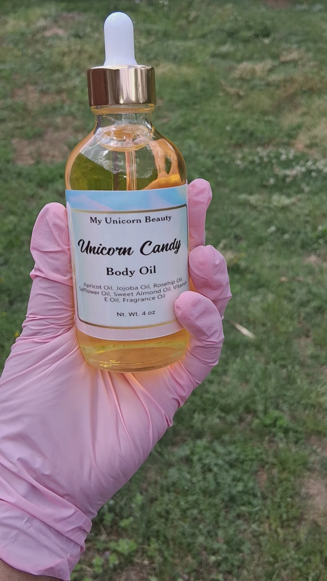 Unicorn Candy Body Oil (Pink Sugar Scented)