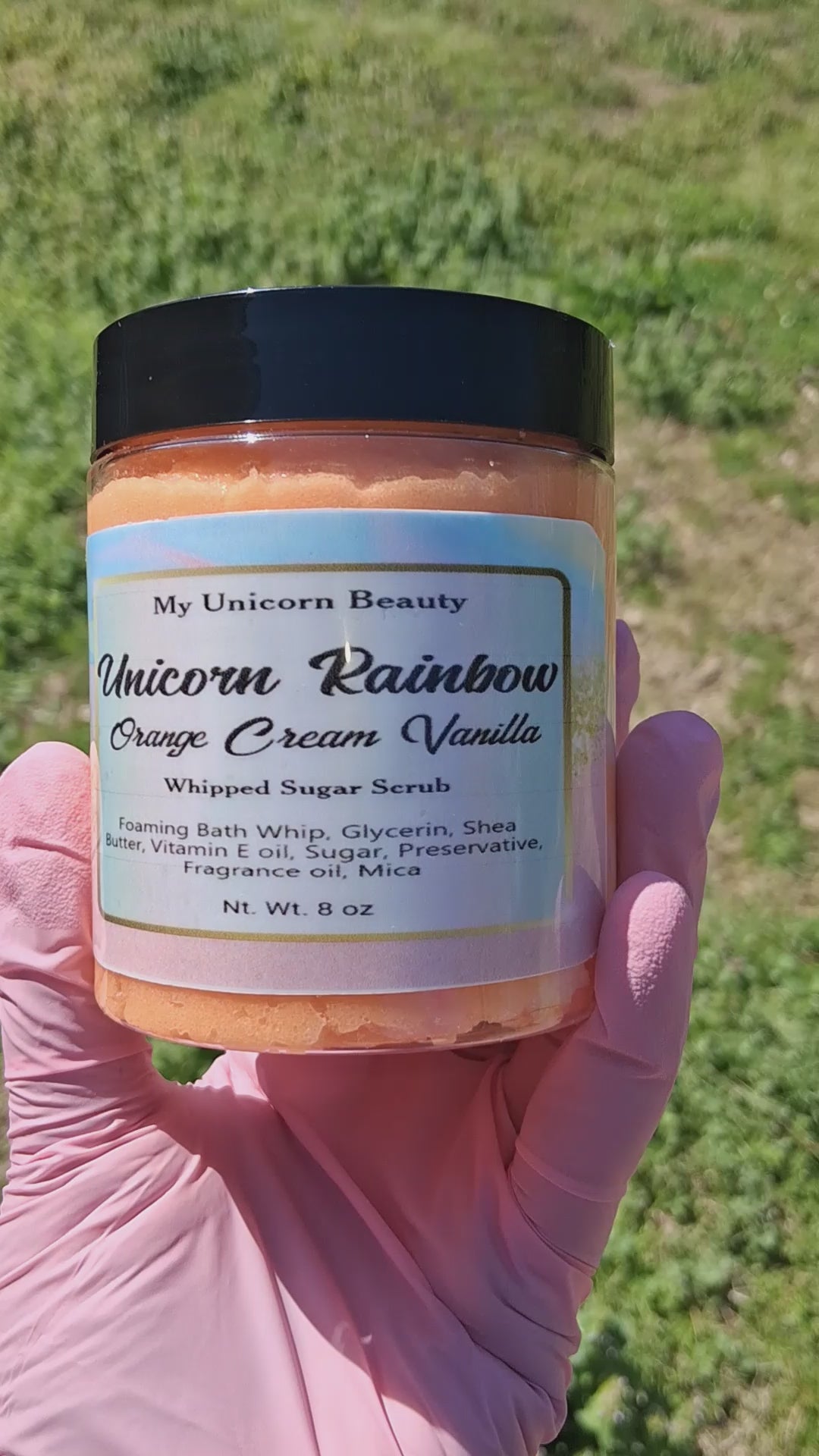Unicorn Rainbow Sugar Scrub (Orange Cream Vanilla Scented)
