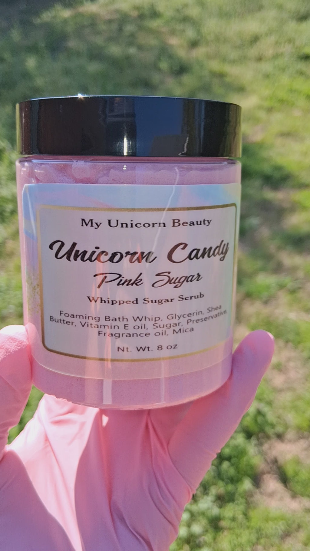 Unicorn Candy Sugar Scrub (Pink Sugar Scented)