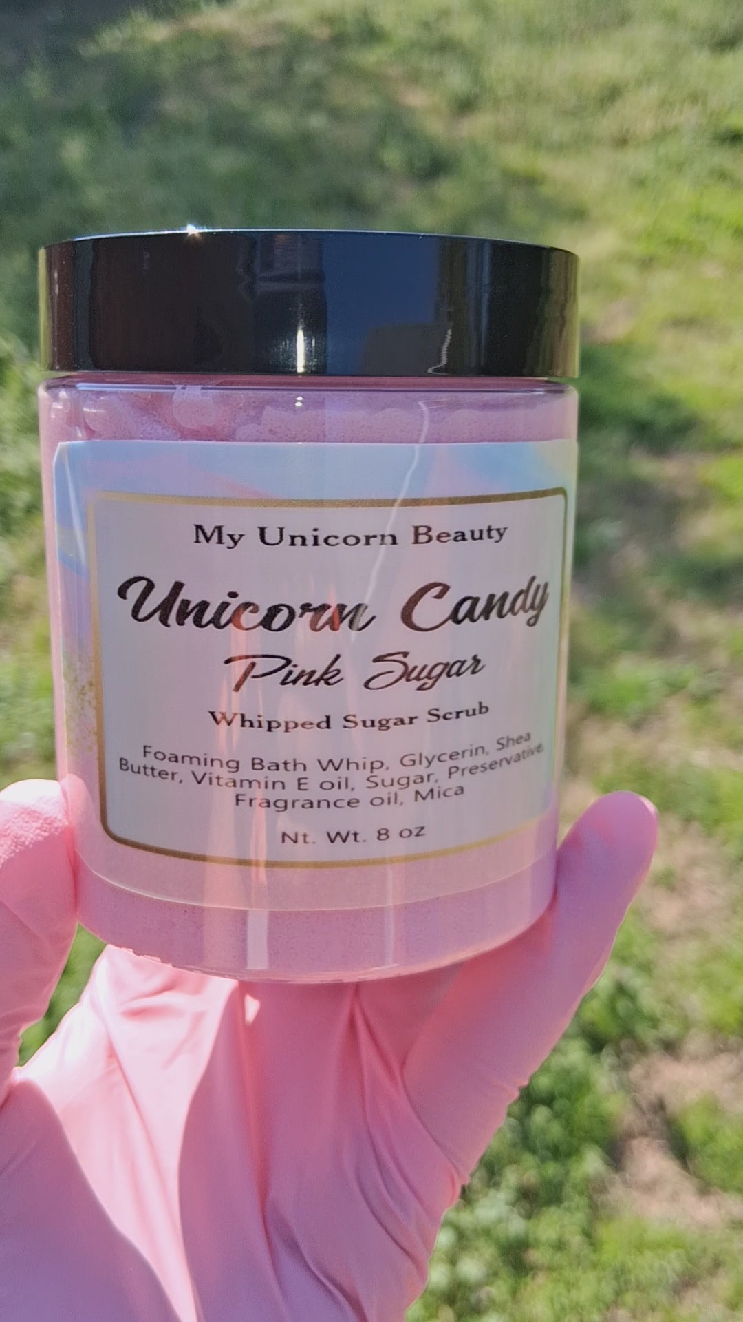 Unicorn Candy Sugar Scrub (Pink Sugar Scented)